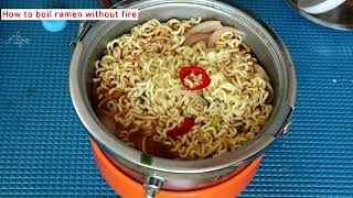 비상시 비화식 without fire cookinng ramen 불없이 시원한 해장라면 2개 끓이기 #ramen #발열체라면