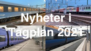 Vad är nytt i Tågplan 2021?