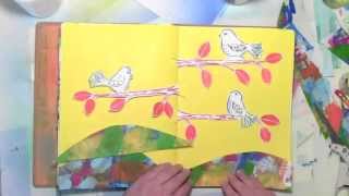 Using a Stencil to Easily Make an Interactive Art Journal with Carolyn Dube