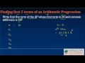 finding first 5 terms of an arithmetic progression when first term and common difference are give