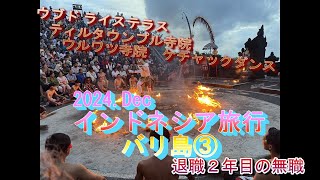 12月のバリ島　Bali　Vo67 2024Dec　バリ島から配信③　ウブド　ケチャックダンス　ディルタウンプル寺院　沐浴#ライステラスウルワツ寺院など、観光名所を巡ってきました