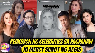 Reaksyon ng Celebrities sa Pagpanaw ni Mercy Sunot ng Aegis