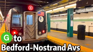 ⁴ᴷ⁶⁰ R160 G Trains Running to Bedford-Nostrand Avenues