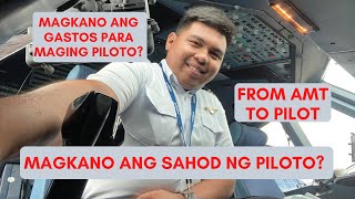 MAGKANO ANG SAHOD NG PILOTO? | FROM AMT TO PILOT | Q \u0026 A WITH CEBU PACIFIC'S F.O. ALWIN ESCOBAR 2020