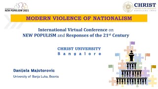 MODERN VIOLENCE OF NATIONALISM - Dr. Danijela Majstorovic