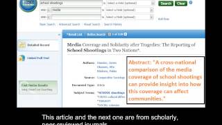 Broader vs. Narrower: Search Terms in Article Database Searching