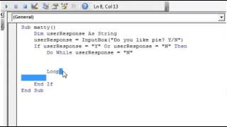Excel 2010 VBA Tutorial 25 Do While Loop 360p