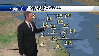 Tracking snow chance Thursday in Omaha