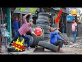 Update Tyre Blast PRANK with Popping balloons | Crazy REACTION with Popping Balloon Prank - So Funny