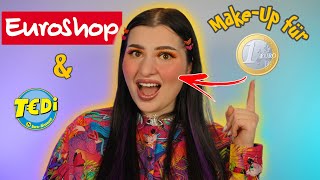 1€ MAKE-UP 🤑 ?! ...ich teste Make-Up von TEDI & EUROSHOP! 🐻💵