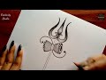 trishul drawing how to draw trishul shivratri special drawing lord shiva trishul drawing.