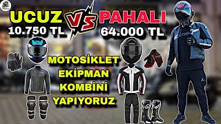 64.000 TL VS 10.750 TL !.. EKİPMAN KOMBİNİ YAPIYORUZ \u0026 HER BÜTÇEYE GÖRE MOTOSİKLET EKİPMANLARI !..