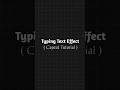 Typing Text Effect Capcut Tutorial| Day 14| #shorts #capcut #edit #effects
