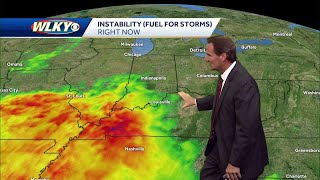 Widely scattered storms possible tonight