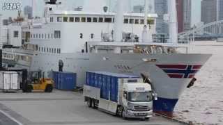 東海汽船 「さるびあ丸」の荷役を撮ってみた M/S SALVIA MARU Derrick working 2014