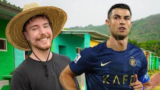 If this subscriber beat Ronaldo in a challenge, MrBeast gives him money slowed down to 0.5 speed