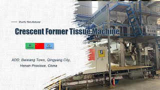 Crescent former tissue paper machine design speed 800m per minute