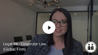 Legal PA - Corporate Law (Global Firm)