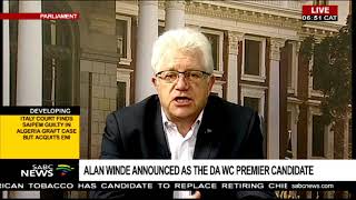 Alan Winde announced as the DA WC premier candidate