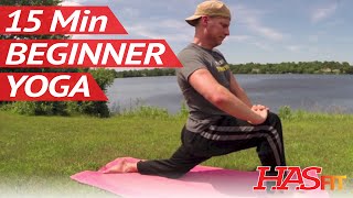 15 Min Yoga for Beginners w/ Sean Vigue - Beginner Yoga for Weight Loss, Strength, Flexibility