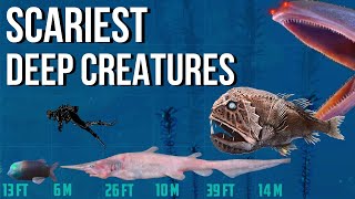 The Scariest Living Creatures of the Deep Sea | Size Comparison | Part 1