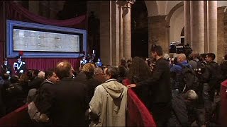 Turin shroud on public display