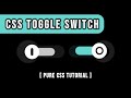 CSS Toggle Switch ON/OFF Effect