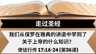 我们从保罗在雅典的讲道中学到了关于上帝的什么知识？| 使徒行传 17:16-24 | 第36课