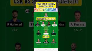 CHE vs SRH Dream11 Team I CSK vs SRH Dream11 Team Prediction I Dream11 Team of Today Match, IPL24