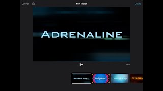 iMovie | Adrenaline Trailer Template