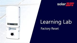 Inverter Factory Reset