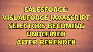 Salesforce: Visualforce Javascript Selectors Becoming Undefined After Rerender