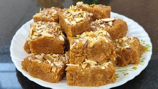 GUR KI BURFI | barfi recipe | Dessert recipe | Easy dessert recipe | chana gur ki barfi