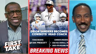 FIRST TAKE | Trade Dak - Shannon reacts to Shedeur approves of Deion Sanders becoming Cowboys coach