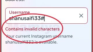 Instagram Username Fix Contains invaild characters problem solve