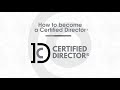 How to become a Certified Director®