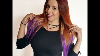 Purple Ombre Hair Extensions by Feshfen Hair \u0026 Beauty | Review via Milica Venoma