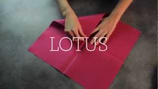 Pliage de serviette, le lotus