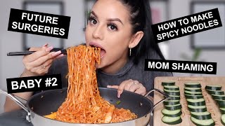 SPICY NOODLE MUKBANG | LETS CHIT CHAT