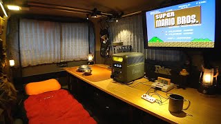 [122]Gaming Car Camping | Nostalgic Super Mario Games | Van Life | ASMR