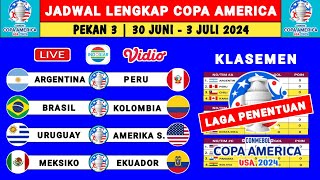 Jadwal Copa America Pekan Argentina Vs Peru Klasemen Copa