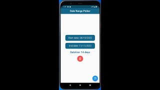 Demo Date Range Picker 2022 | flutter tutorials