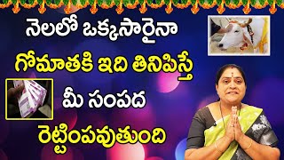 నెలలో ఒక్కసారైనా గోమాతకి ఇది తినిపిస్తే  మీ సంపద రెట్టింపవుతుంది | Gomatha Pooja benefits