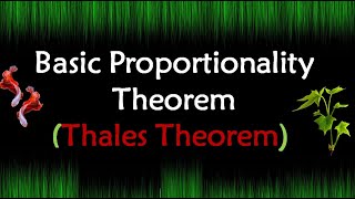 Basic Proportionality Theorem #BasicProportionalityTheorem