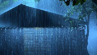 Eliminate Stress to Fall Asleep in Under 3 Minutes with Heavy Rain & Thunder on Old Porch at Night