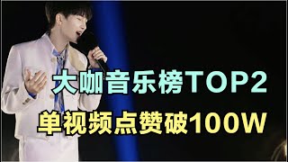 周深：大咖音乐榜TOP2，单视频点赞破100W | 小道会