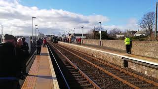 LNER Peppercorn Class A1 60163 Tornado stopping at Carnoustie