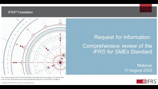 Webinar: second comprehensive review of the IFRS for SMEs Standard