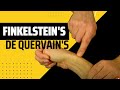 Finkelstein's Test of wrist and thumb for de quervain's