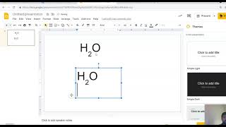 How to add subscripts in google slides
